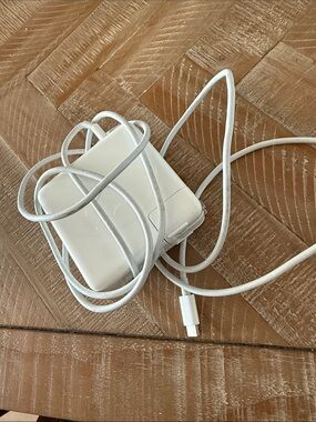 White USB-C Laptop Charger with Cable